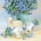 Dekorszalvéta - Lamb & Forget-me-nots